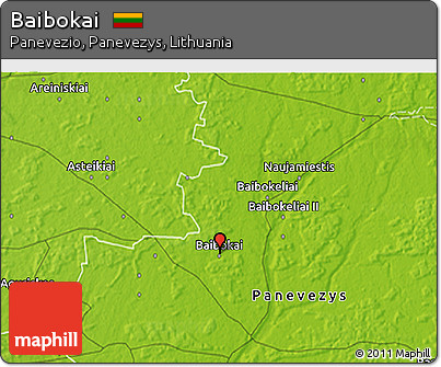 Physical 3D Map of Baibokai