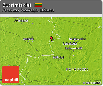 Physical 3D Map of Butrimiškiai