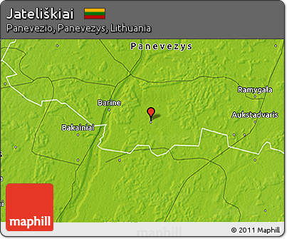 Physical 3D Map of Jateliškiai