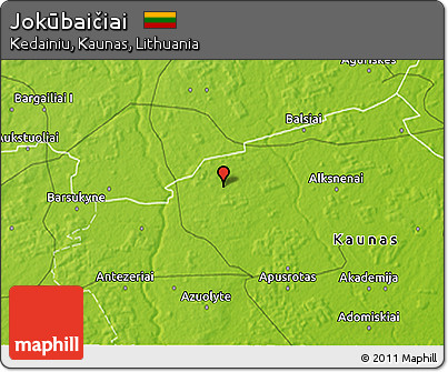 Physical 3D Map of Jokūbaičiai