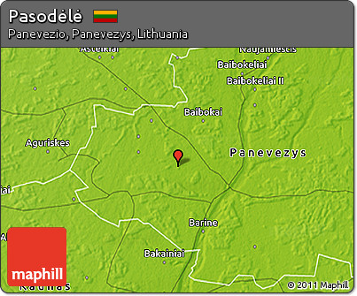 Physical 3D Map of Pasodėlė