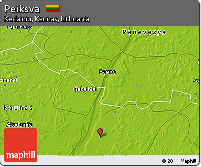 Physical 3D Map of Peiksva