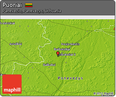 Physical 3D Map of Puoriai