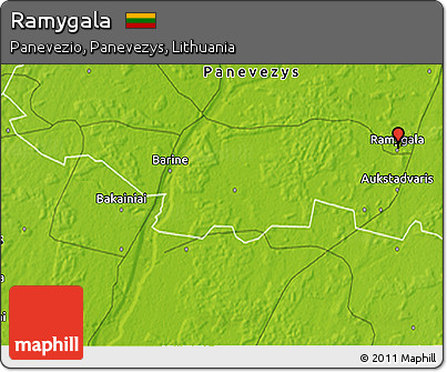 Physical 3D Map of Ramygala