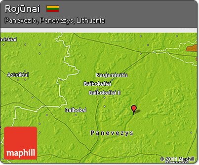 Physical 3D Map of Rojūnai