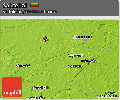 Physical 3D Map of Sakteliai