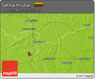 Physical 3D Map of Šetkaimiukai