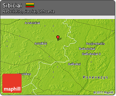 Physical 3D Map of Sibičiai
