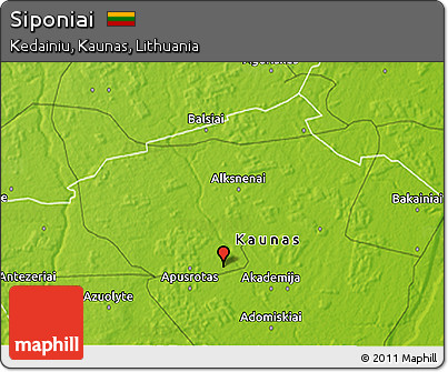 Physical 3D Map of Siponiai