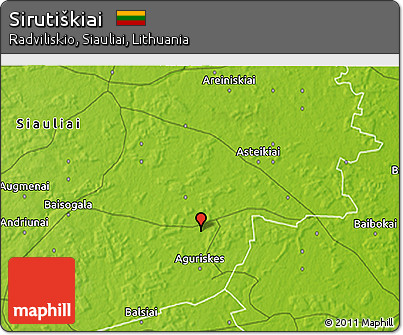Physical 3D Map of Sirutiškiai