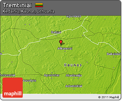 Physical 3D Map of Tremtiniai