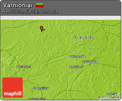 Physical 3D Map of Varnioniai
