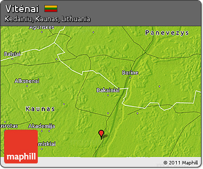 Physical 3D Map of Vitėnai