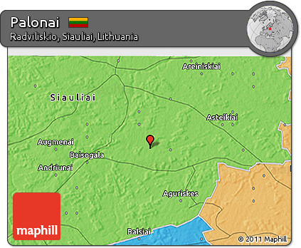 Political 3D Map of Palonai