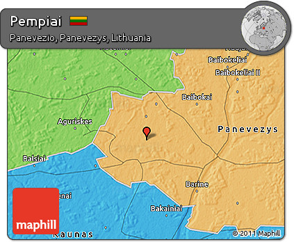 Political 3D Map of Pempiai