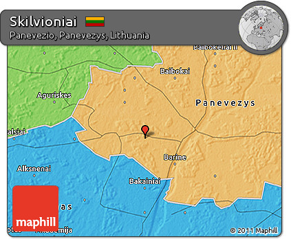 Political 3D Map of Skilvioniai