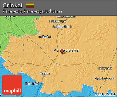 Political 3D Map of Grinkai