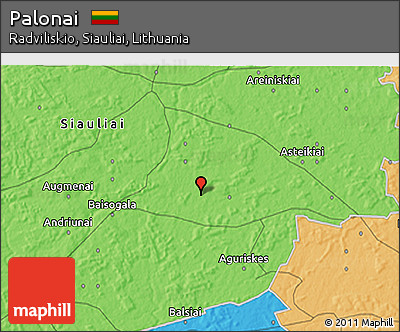 Political 3D Map of Palonai
