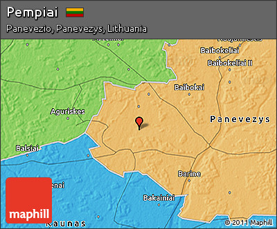Political 3D Map of Pempiai