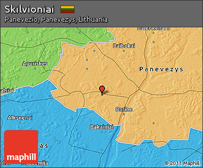 Political 3D Map of Skilvioniai
