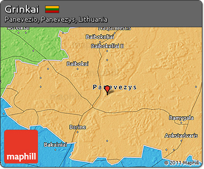 Political 3D Map of Grinkai