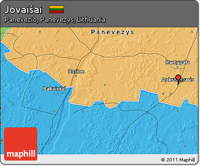 Political 3D Map of Jovaišai