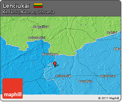 Political 3D Map of Lenčiukai
