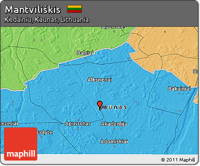 Political 3D Map of Mantviliškis