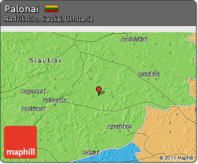Political 3D Map of Palonai