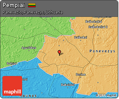 Political 3D Map of Pempiai