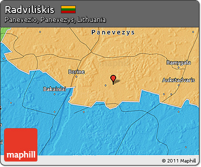 Political 3D Map of Radviliškis