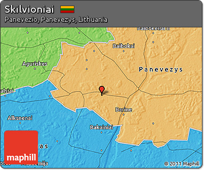 Political 3D Map of Skilvioniai