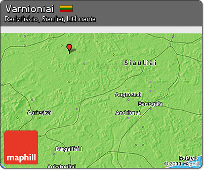 Political 3D Map of Varnioniai
