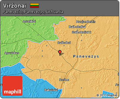 Political 3D Map of Viržonai