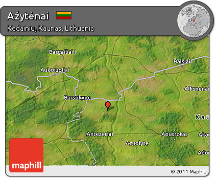 Satellite 3D Map of Ažytėnai