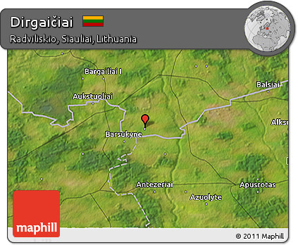 Satellite 3D Map of Dirgaičiai