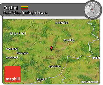 Satellite 3D Map of Dišliai