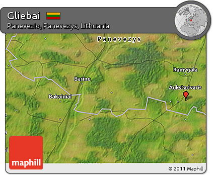 Satellite 3D Map of Gliebai