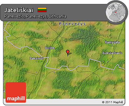 Satellite 3D Map of Jateliškiai