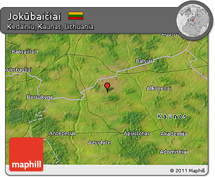 Satellite 3D Map of Jokūbaičiai