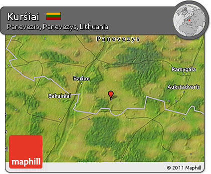Satellite 3D Map of Kuršiai