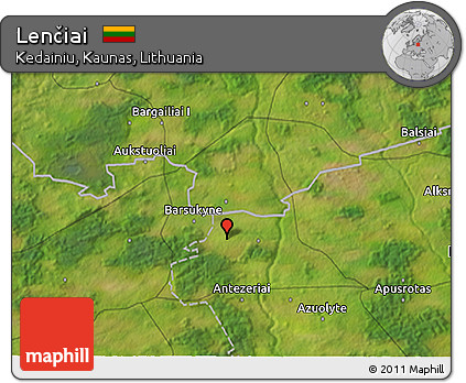 Satellite 3D Map of Lenčiai