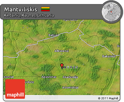 Satellite 3D Map of Mantviliškis