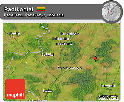 Satellite 3D Map of Radikoniai
