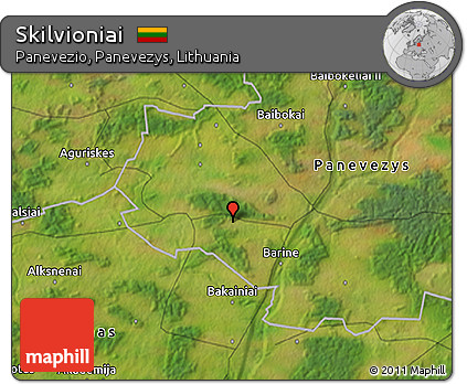 Satellite 3D Map of Skilvioniai