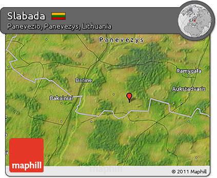 Satellite 3D Map of Slabada