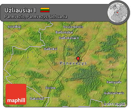 Satellite 3D Map of Užliaušiai I