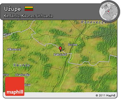 Satellite 3D Map of Užupė