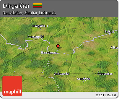 Satellite 3D Map of Dirgaičiai