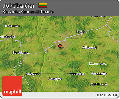 Satellite 3D Map of Jokūbaičiai